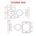 Cargador Toma Usb Para Embutir Auto Lancha Motorhome