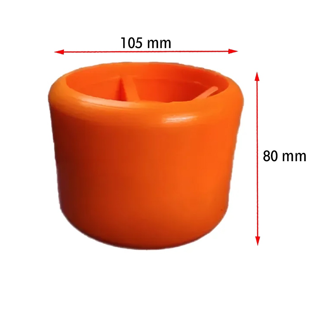 Rodillo plastico recto de 80 x 105 mm. para trailer nautico x2