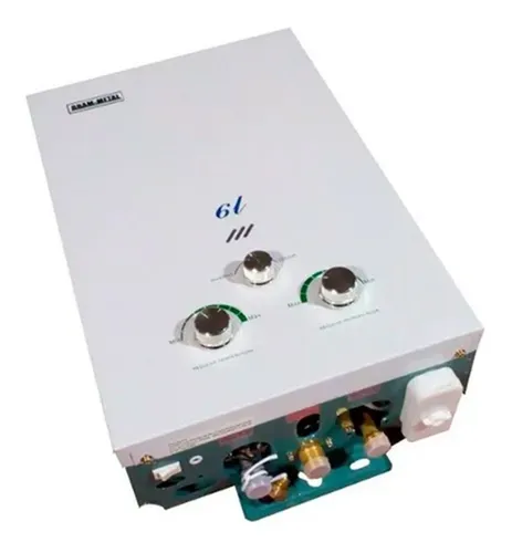 Calefon Motorhome Bram Metal 6lts Gas Envasado + Duchador De Regalo