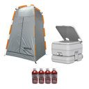 Carpa Baño Awayco Box Vestidor Cambiador Con Inodoro Químico Torque Marine 10l + Liquido Faba