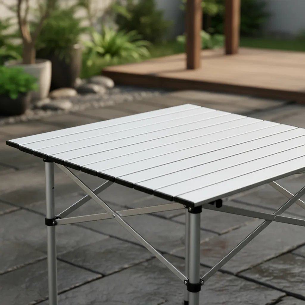 Mesa de Aluminio Plateado