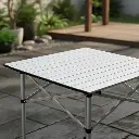 Mesa de Aluminio Plateado