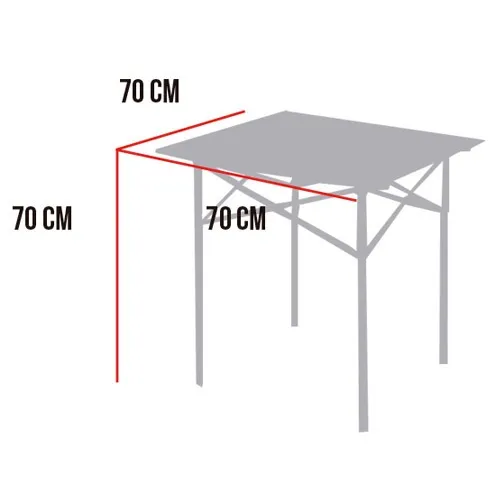 Mesa de Aluminio Plateado