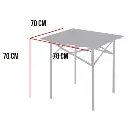 Mesa de Aluminio Plateado