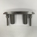 Cornamusa para embutir de 160mm Acero Inox.