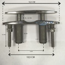 Cornamusa para embutir de 160mm Acero Inox.