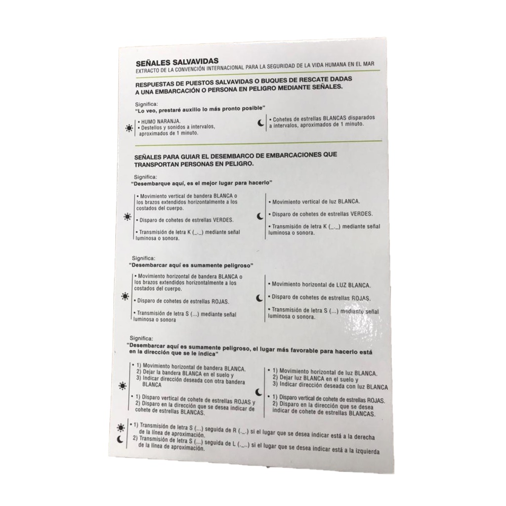 Tabla De Señales Aprobado Por PNA