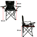 Set Mesa Enrrollable + 2 Sillas Plegables Camping Awayco Mesa Beige Sillas Rojas