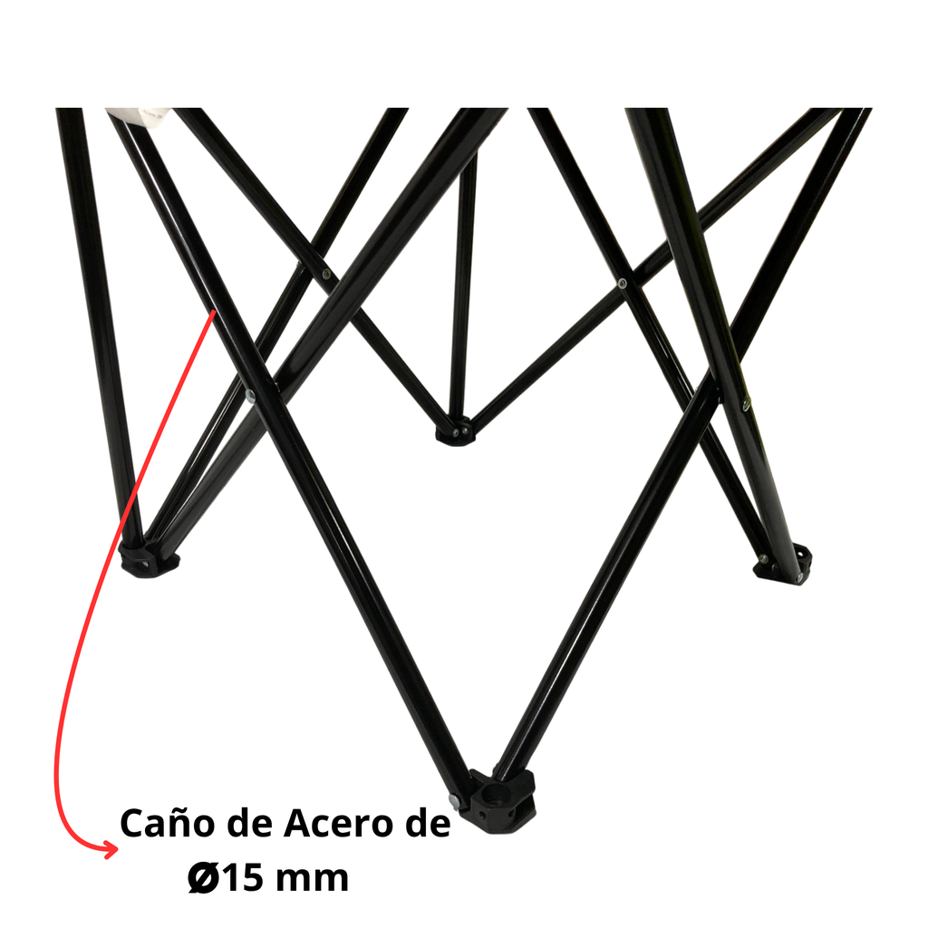 Set Mesa Enrrollable + 2 Sillas Plegables Camping Awayco Mesa Beige Sillas Rojas