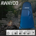 Kit Carpa Baño Campop + Ducha Portátil Usb 20 L Awayco