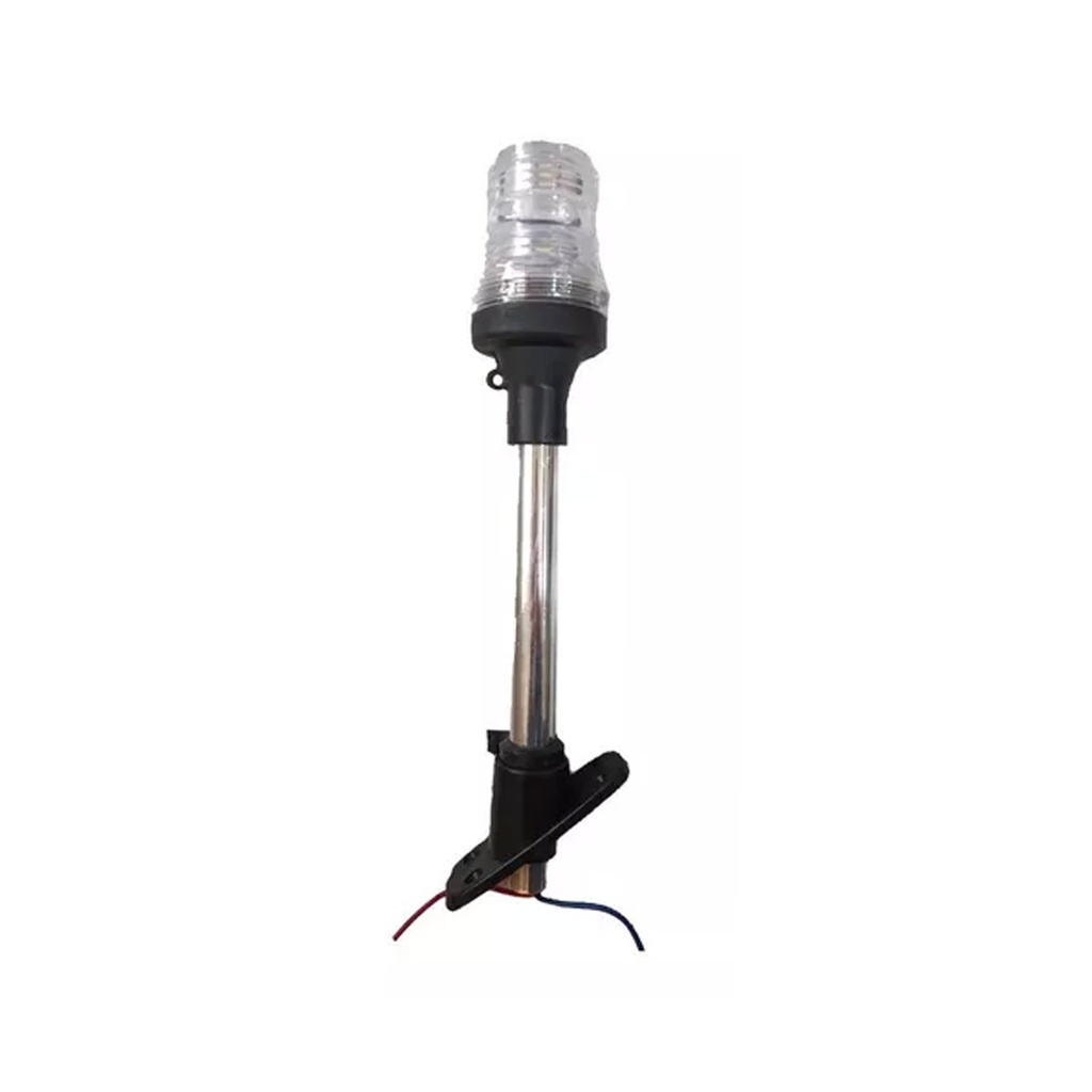 Asta telescopica larga con base de Bronce Cromado con lampara de led