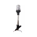 Asta telescopica larga con base de Bronce Cromado con lampara de led