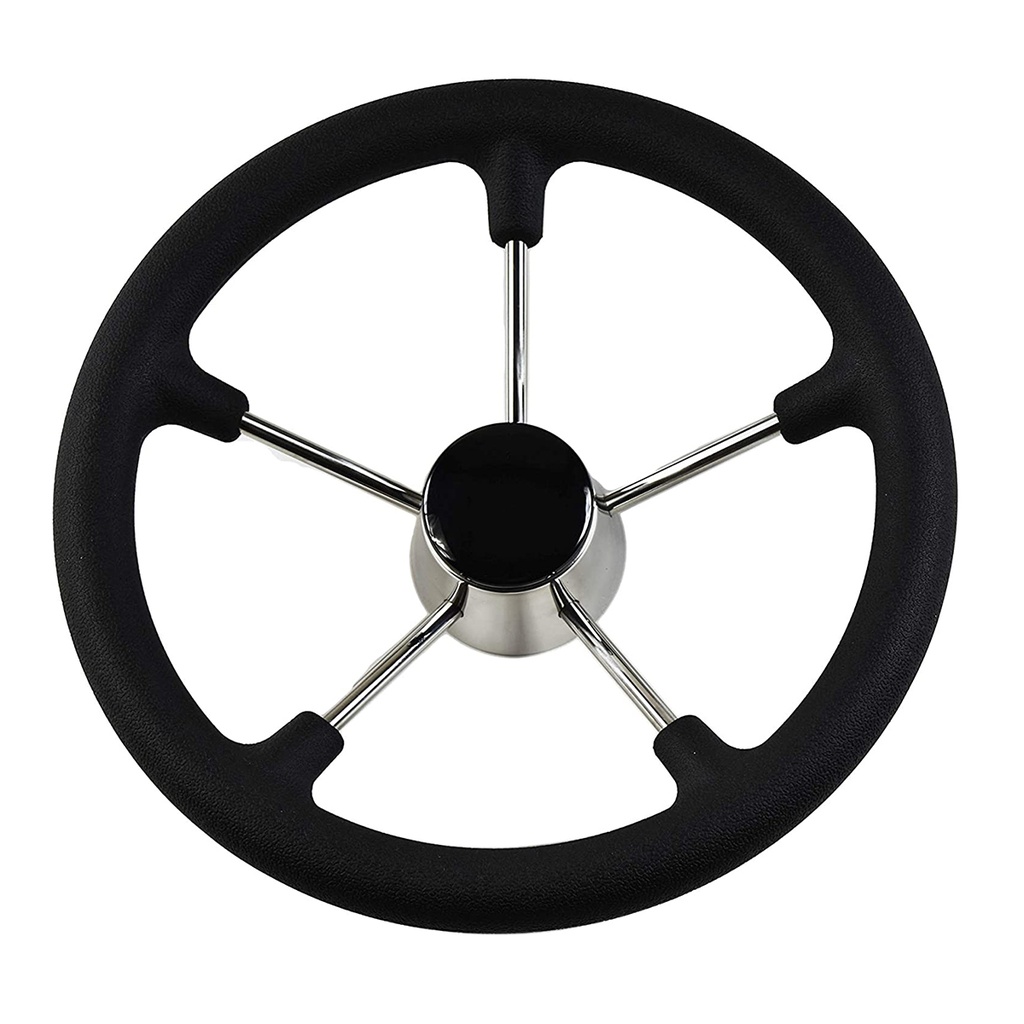 Volante Nautico Acero Inoxidable 35cm Recubierta De Goma