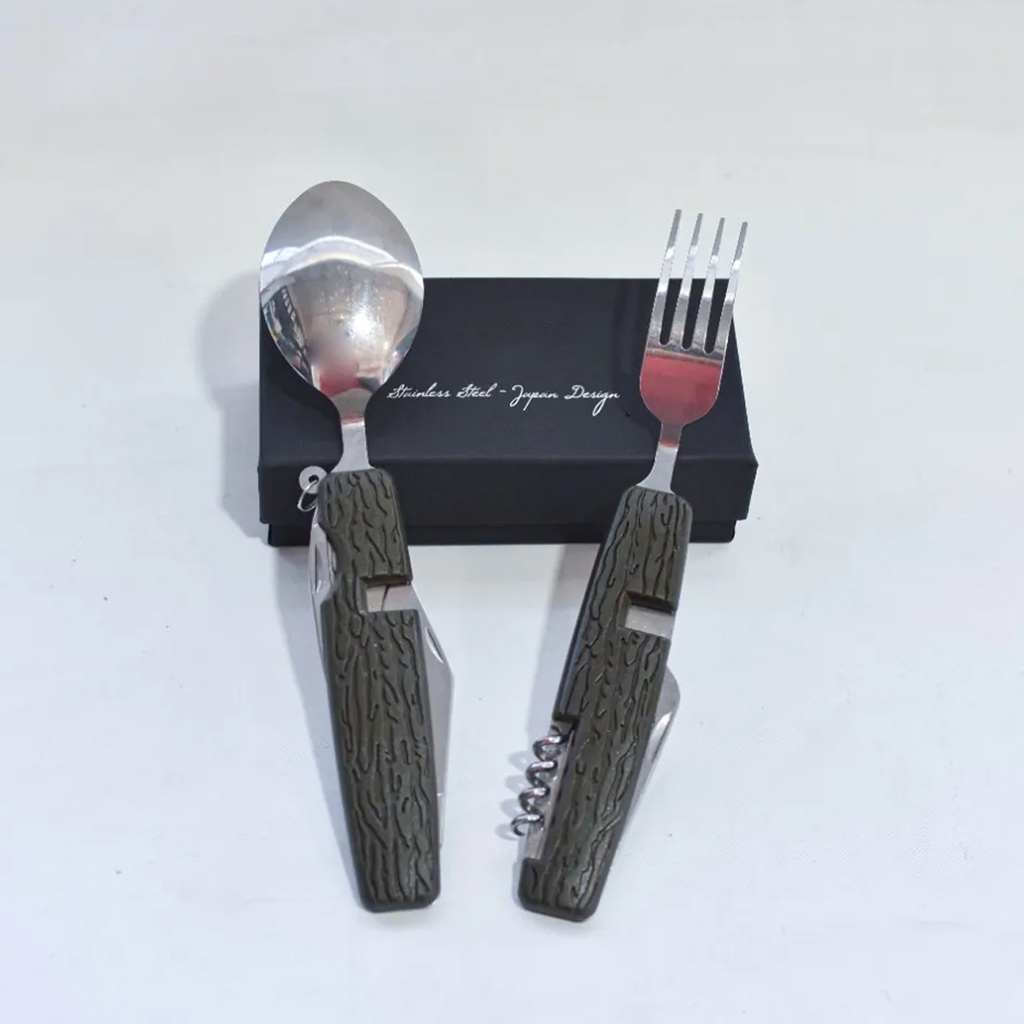 Cubiertos Camping Set Cortapluma Multifunción Yk06