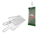 Parrilla Para Pescado Cromada Spinit Con Funda 60x25