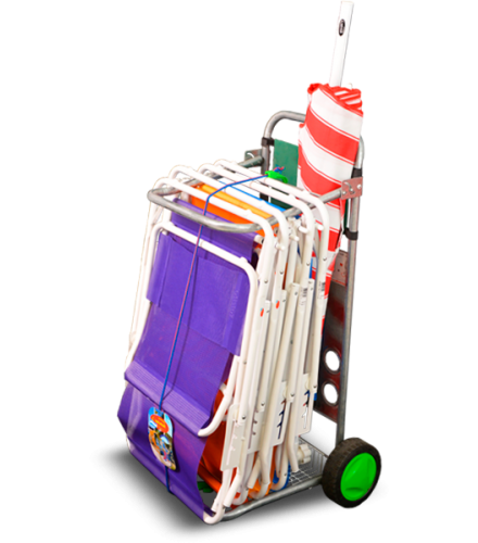 Carrito Playero Porta Reposera Sombrilla Nacional Outlet