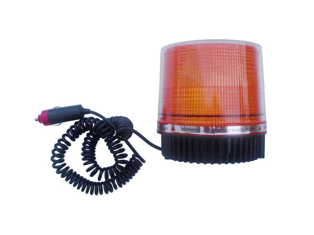 Baliza Flash 12v Ambar Destella Base Magnetica