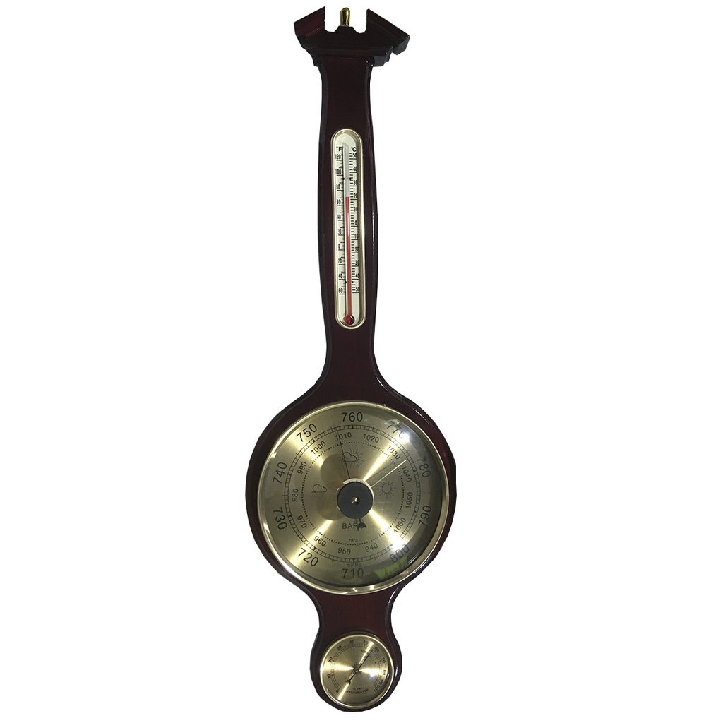 Estación Meteorológica Base De Madera Estilo Violin