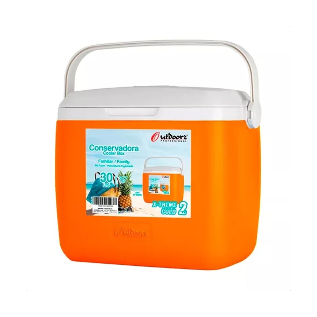 Conservadora Outdoor Familiar 30 Lts Naranja