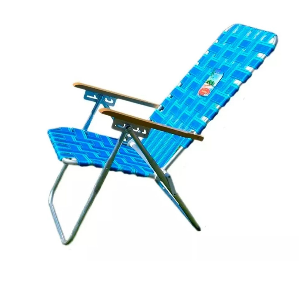 Reposera Silla De Aluminio Alta 5 Posiciones Solcito 1095