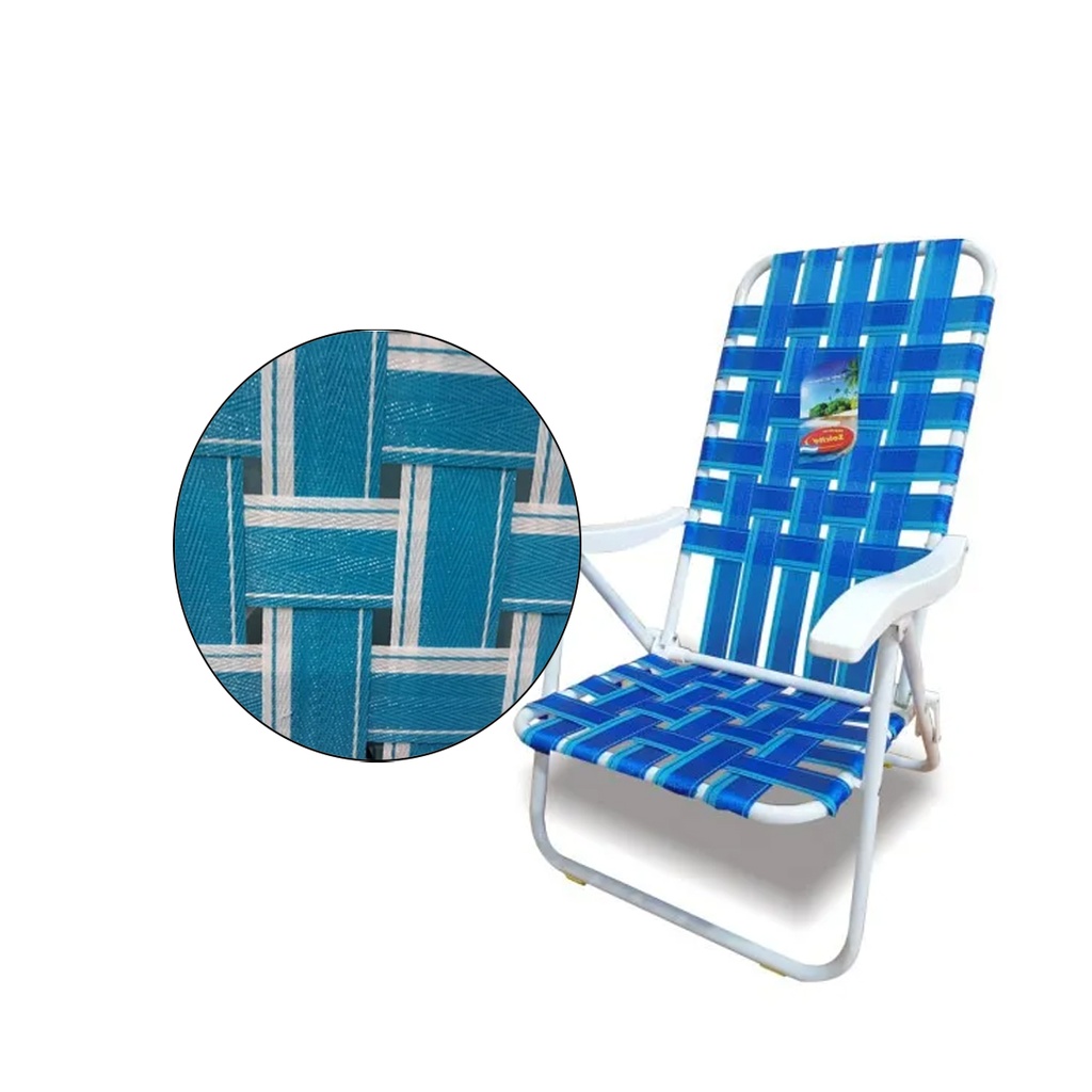 Reposera Silla Baja 6 Posiciones Caño 7/8" 1063