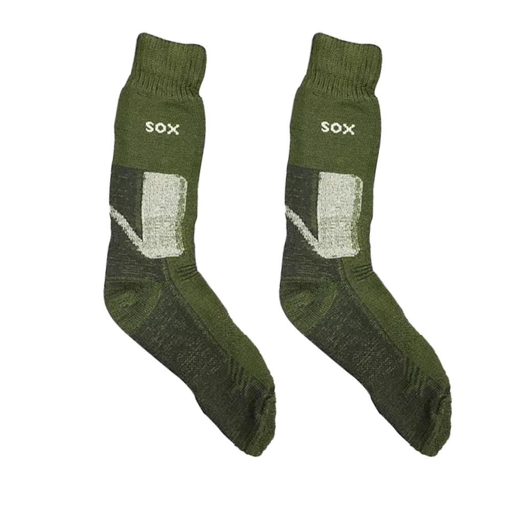 Medias Termicas Sox Outdoor Algodon Pigüe Talle L Verde