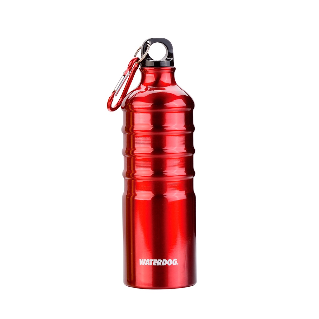 Botella Deportiva Waterdog 1lt Aluminio Camping C/ Mosqueton
