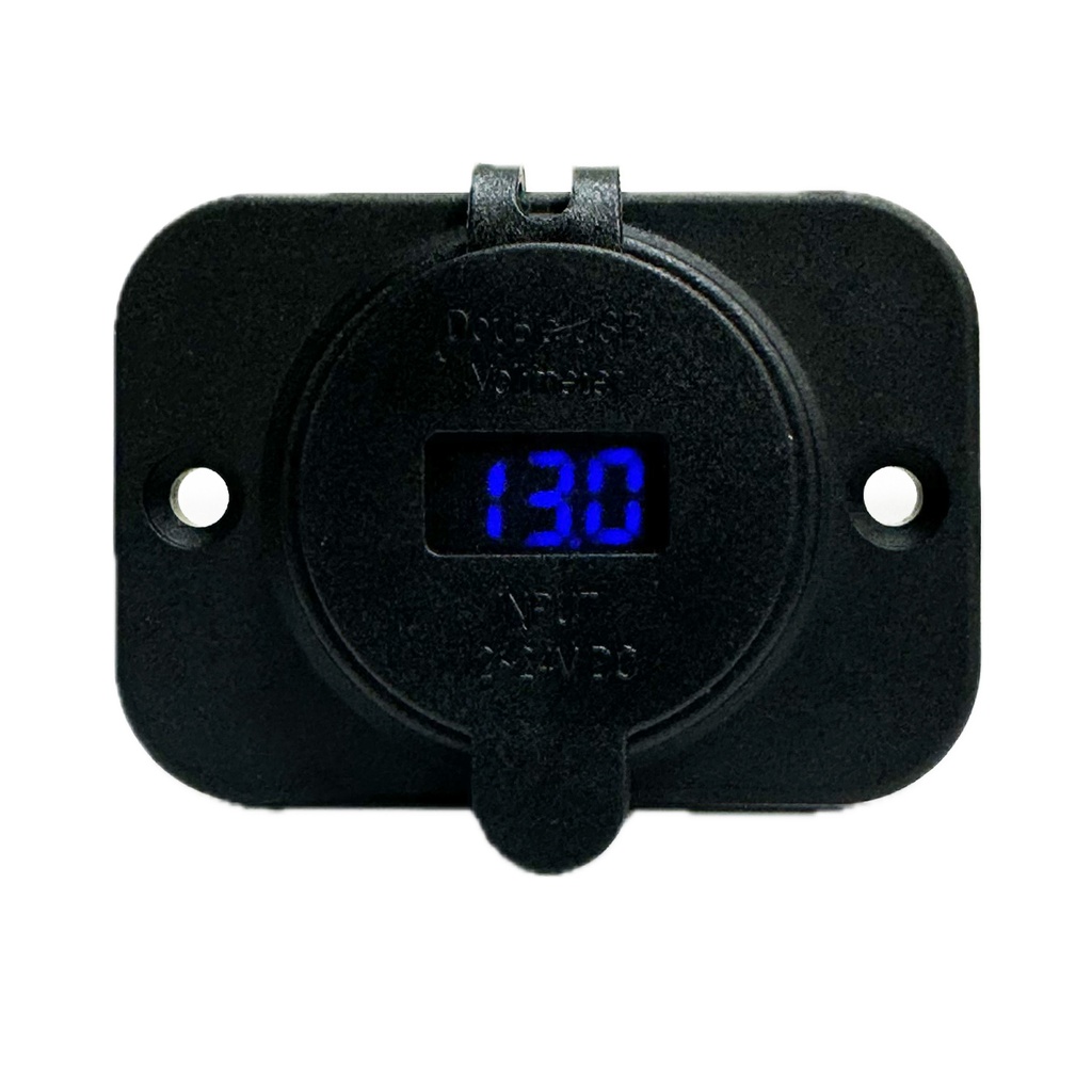 Toma Usb Doble 12v Con Voltimetro Motorhome Rv Lancha