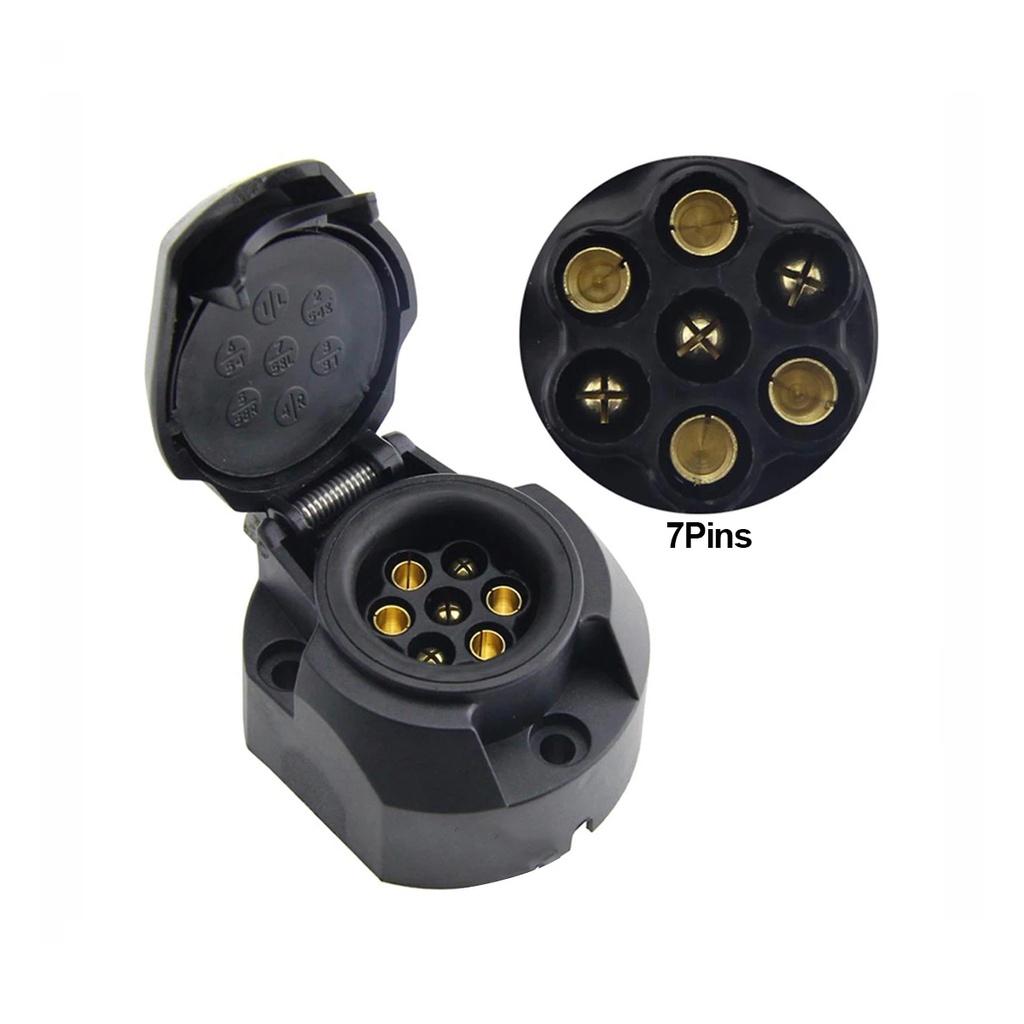 Ficha Conector Hembra Plastico Trailer Acoplado 7 Pines