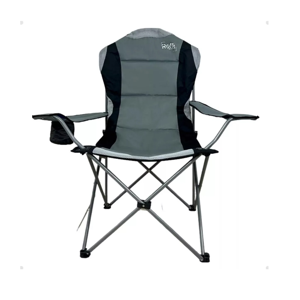 Silla Sillon Plegable Camping Director Reforzado Gris