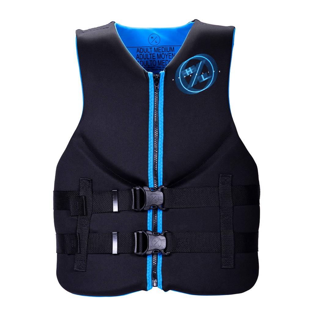 Chaleco Salvavidas De Neoprene Impacto Hyperlite Wakeboard Negro/Azul Talle M