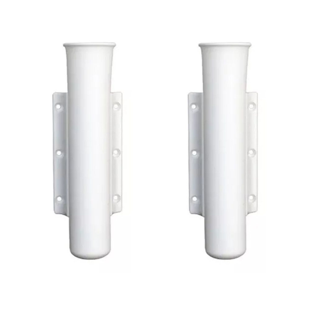 Posacaña Posa Caña Portacaña Plastico Blanco Lateral Para Exterior Lancha X2