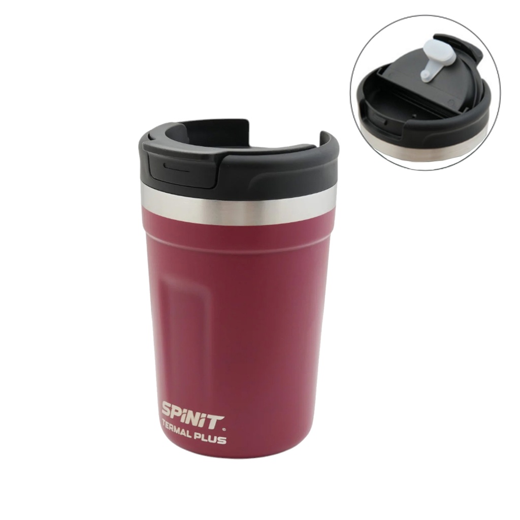 Vaso Termico Spinit Termal Plus 380 Ml Acero Inoxidable Rojo