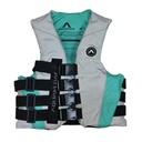 Chaleco Salvavidas Aquafloat Ski Moto De Agua 4 Cinturones Chalk Aqua Edition Talle 06