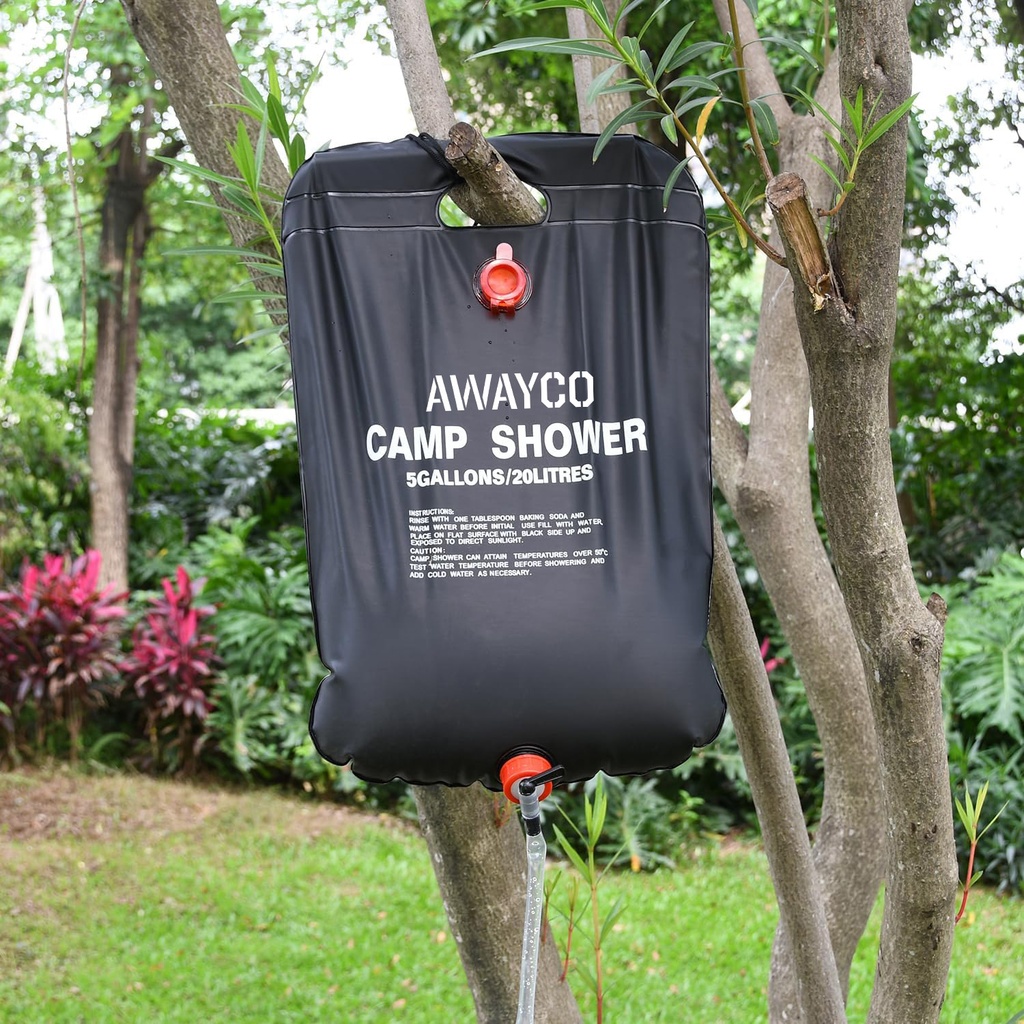 Ducha Solar Awayco Portátil 20 Litros Camping Aire Libre 