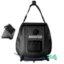 Ducha Solar Con Indicador De Temperatura Awayco Portátil 20 Litros Camping Aire Libre 
