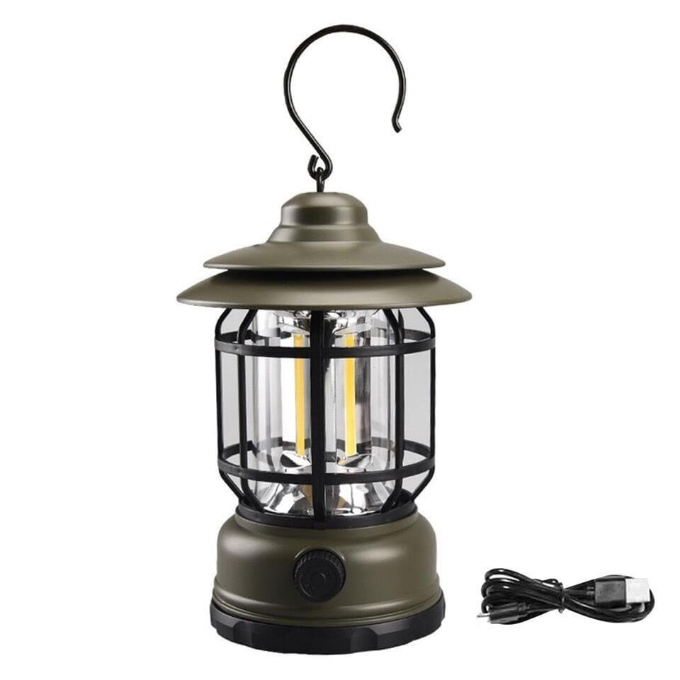 Farol Led Camping Awayco Recargable Con Bateria Verde 200 lumenes