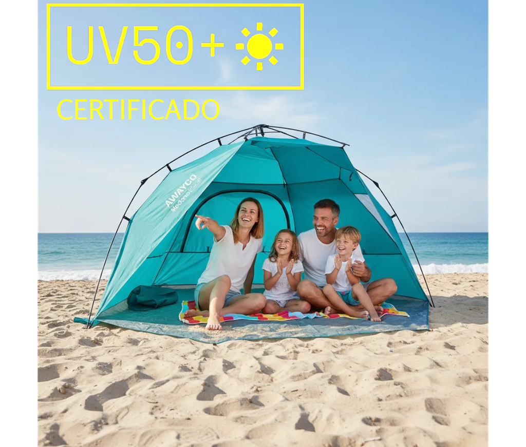 Carpa Playera Uv50+ Autoarmable Automatica Awayco Medano