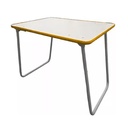 Mesa Mesita Plegable 68 X 45 Aluminio Camping Amarilla