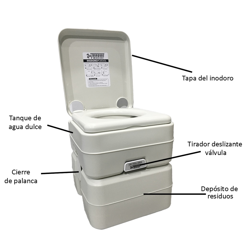 Inodoro Quimico Portatil Torque Marine 20 Lts