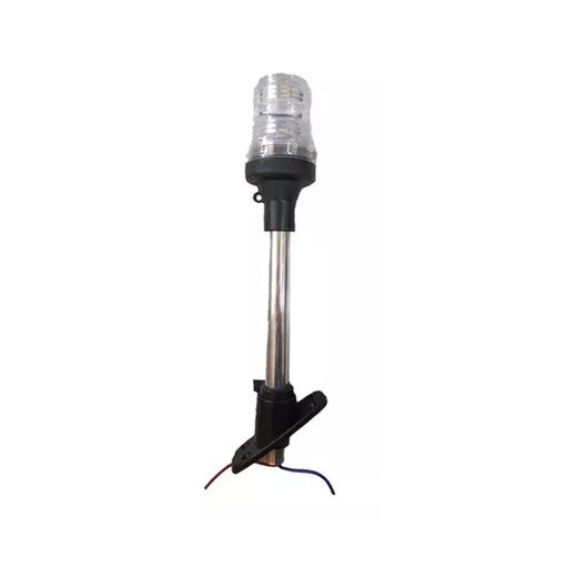 [HERR-285] Asta telescopica larga con base de Bronce Cromado con lampara de led