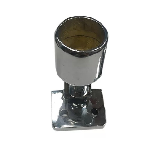 [HERR-604] Base Para Caños De Capota Toldilla Bimini 25 Mm Bronce Cromado