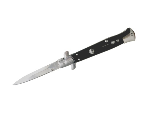 [ALB-HB011] Navaja Estilete Automatica Tipo Italiana Negro Stilletto