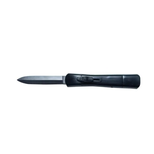 [ALB-A000008334] Navaja Frontal Salida Daga Negra Automática