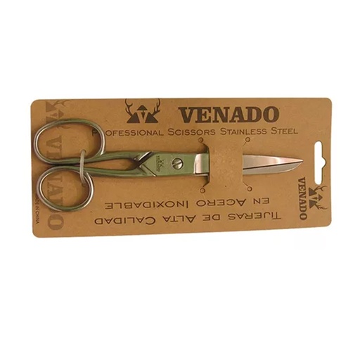[BW-22580] Tijera Venado Unicas En Acero Inoxidable Ojal Doble 15cm