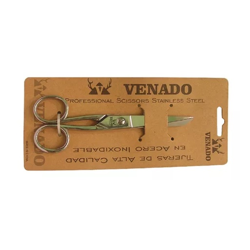 [BW-22583] Tijera Venado Unicas En Acero Inoxidable Ojal Simple 15cm