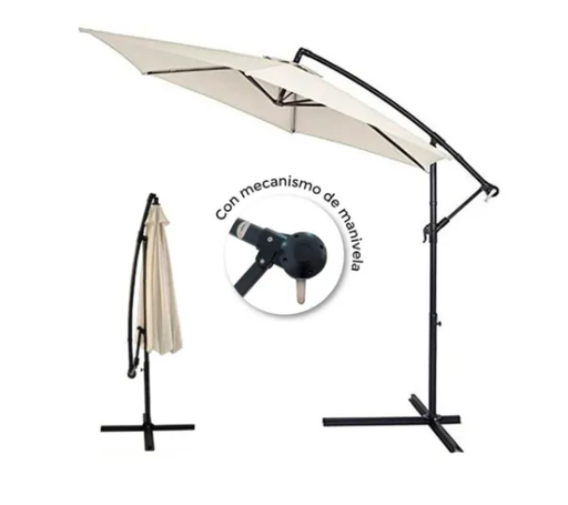 [Rofft-RSJ-0320] Sombrilla Banana Jardín Grande Lateral