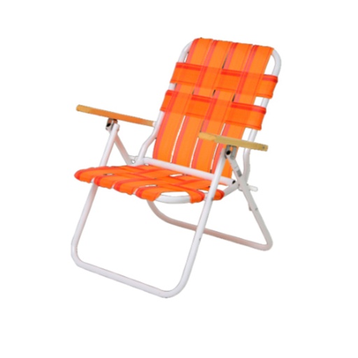 [SOL-2010 NaranjaRojo] Reposera Silla Playera Infantil Reforzada Para Niños Solcito 2010