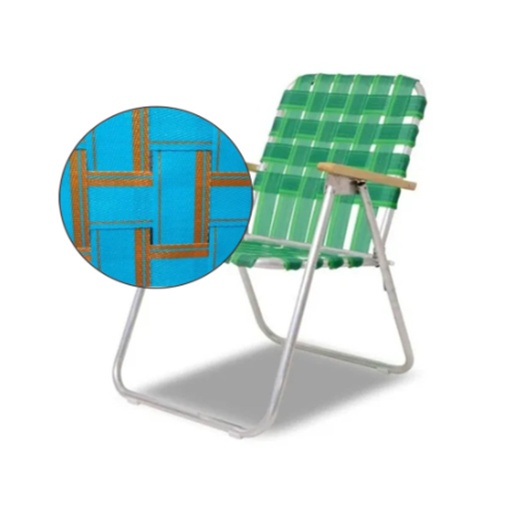 [SOL-2055 CelesteNaranja] Reposera Silla Sillon Aluminio Solcito Caño 7/8 Reforzado 2055