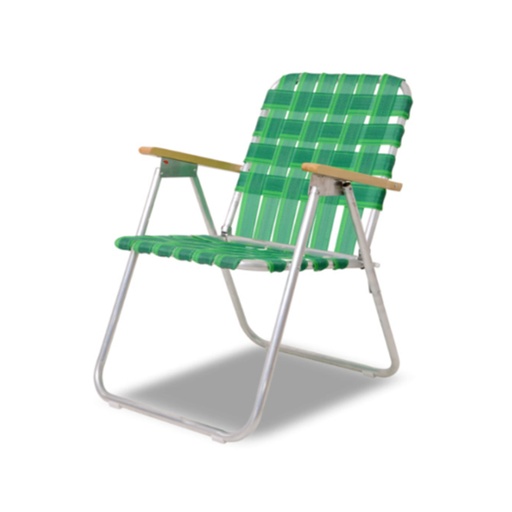 [SOL-2055 VerdeVerde] Reposera Silla Sillon Aluminio Solcito Caño 7/8 Reforzado 2055
